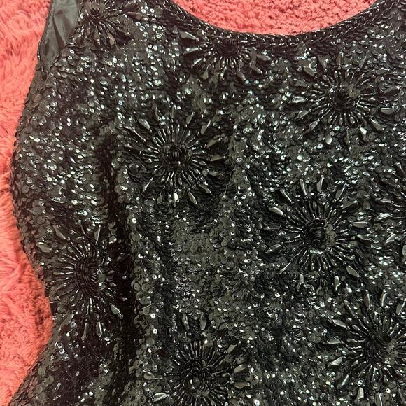 Insane black vintage beaded top - Picture 5 of 8
